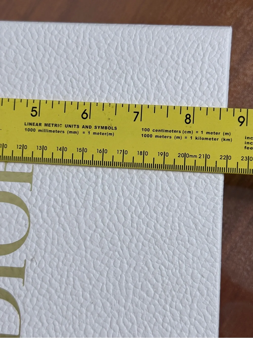 Dior White Box with Gold Logo 8.5x8.5x4 Authentic